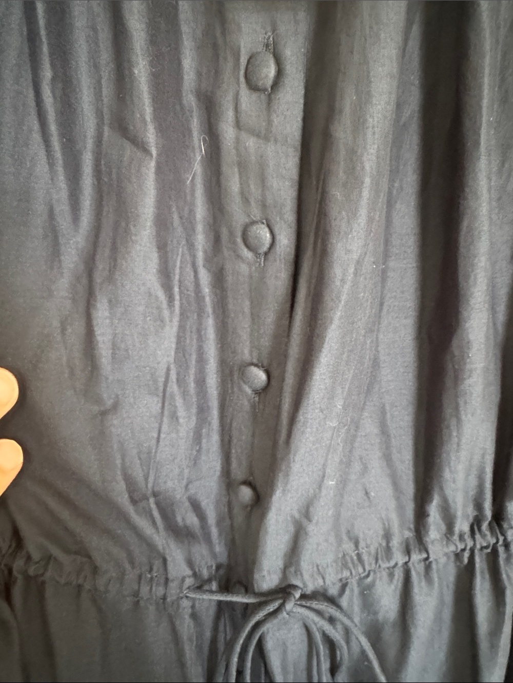 Merlette Navy Button-Front Tiered Maxi Dress - Picture 4 of 7